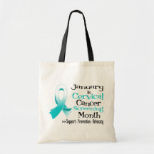 Screening Month January - Cervical Cancer Tote Bag