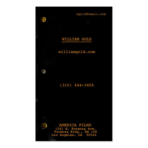 Screenplay Black Business Card (front side)