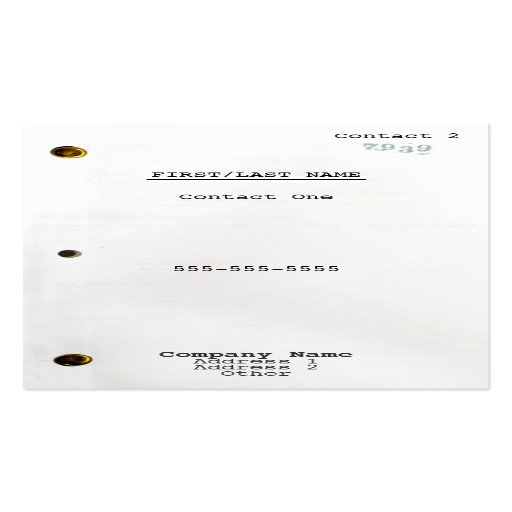 Screenplay Business Card