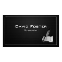 Screenwriter in film television theatrical Script Business Cards