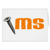 Screw 2 MS Multiple Sclerosis Greeting Cards