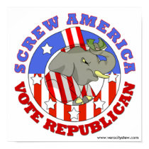 Screw America Vote GOP Poster posters