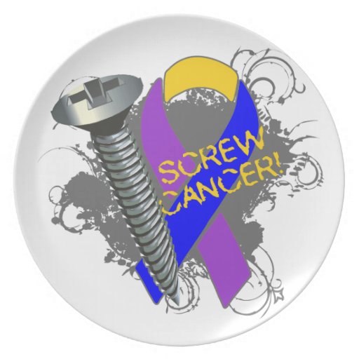 Screw Bladder Cancer Party Plate