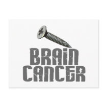 SCREW Brain Cancer 1 postcards by awarenessgifts SCREW Brain Cancer 1 postcards