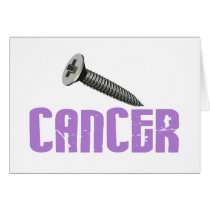 SCREW Cancer 1 Greeting Cards