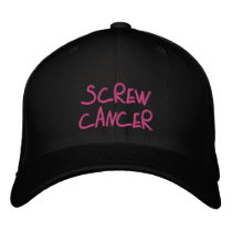 Screw Cancer embroidered hat embroidered hats by radgirl Screw Cancer embroidered hat embroidered hats