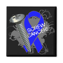 Screw Cancer - Grunge Anal Cancer Magnet