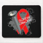 Screw Cancer - Grunge Blood Cancer Mousepad