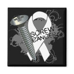 Screw Cancer - Grunge Bone Cancer magnets
