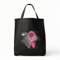 Screw Cancer - Grunge Breast Cancer Canvas Bags