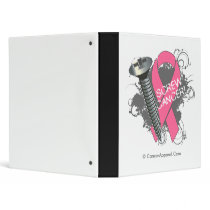 Screw Cancer - Grunge Breast Cancer Binder