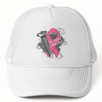 Screw Cancer - Grunge Breast Cancer Hats