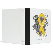 Screw Cancer - Grunge Childhood Cancer 3 Ring Binders