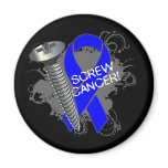 Screw Cancer - Grunge Colon Cancer magnets