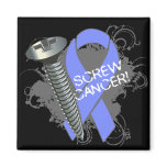 Screw Cancer - Grunge Esophageal Cancer magnets