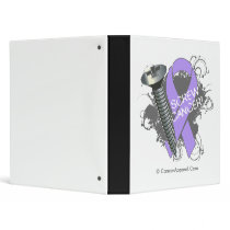 Screw Cancer - Grunge General Cancer 3 Ring Binder