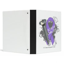 Screw Cancer - Grunge Hodgkin's Lymphoma 3 Ring Binder