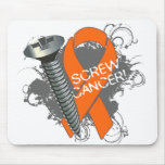 Screw Cancer - Grunge Kidney Cancer Mousepad