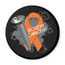 Screw Cancer - Grunge Leukemia Fridge Magnets