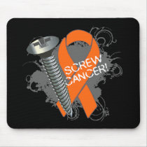 Screw Cancer - Grunge Leukemia Mouse Pads
