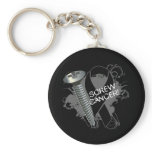 Screw Cancer - Grunge Melanoma Key Chain