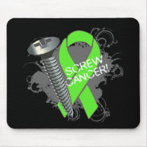 Screw Cancer - Grunge Non-Hodgkins Lymphoma Mouse Pad