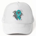 Screw Cancer - Grunge Ovarian Cancer hats