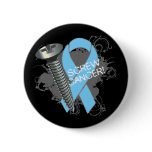 Screw Cancer - Grunge Prostate Cancer Pinback Button