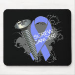 Screw Cancer - Grunge Stomach Cancer Mousepads