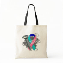 Screw Cancer - Grunge Thyroid Cancer Tote Bag