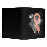 Screw Cancer - Grunge Uterine Cancer 3 Ring Binders