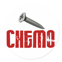 SCREW Chemo 1 Round Stickers