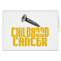 SCREW Childhood Cancer 1 cards by awarenessgifts SCREW Childhood Cancer 1 cards