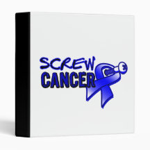 Screw Colon Cancer 3 Ring Binder