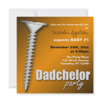 Screw(d) Orange Dadchelor Party Invitations