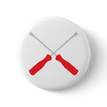 screw driver crossed tools pinback button