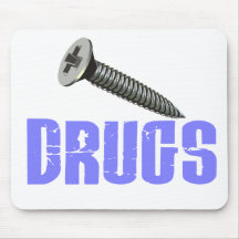 Screw Drugs Light Blue Mousepads