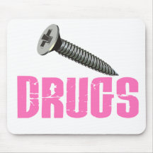 Screw Drugs Pink Mouse Pads