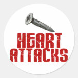 SCREW Heart Attacks 1 Round Sticker
