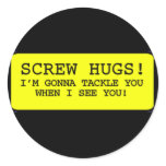 Screw Hugs stickers