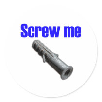 screw me - wall plug stickers