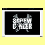 Screw Melanoma Cancer Laptop Decal