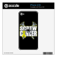 Screw Sarcoma Cancer Decal For The iPhone 4