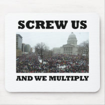 Screw us and we multiply mouse pad
