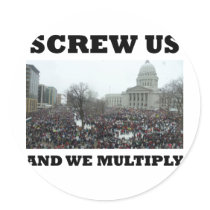 Screw us and we multiply sticker