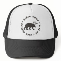 screw work beer hunting hats by 9fingersmoore screw work beer hunting hats