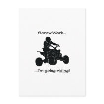 Screw Work...Going Riding Post Card