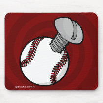 Screwball Mousepad (Spiral Red BG)