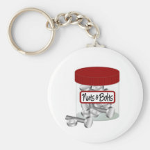 Screws Nuts Bolts and Nails Keychain