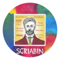 Scriabin Round Sticker